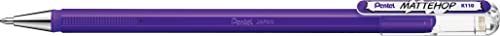 Pentel K110-VVX Mattehop Gel-Tintenroller mit hochdeckender Tinte in mattem Finish, Modell mit Kappe, 1 Stück, violett von Pentel