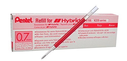 Pentel KFR7-B Nachfüllmine für Hybrid Gel-Roller rot von Pentel
