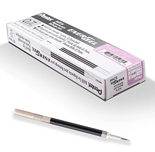 Pentel LR7-PX Nachfüllmine für Ener Gel-Stifte , 0,7 mm Kugelspitze, pink, 12 Stück von Pentel