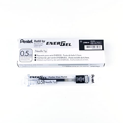 Pentel LRN5-A Nachfüllmine für EnerGel-Stifte 0,50 mm, 12 Stück, schwarz von Pentel