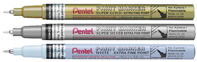 Pentel Lackmarker PAINT MARKER MMP10, silber von Pentel