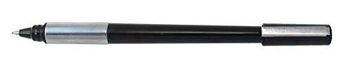 Pentel Lineatur Kugelschreiber Slimline, Edelstahl, Schwarz, 0,8 mm Spitze, 0,4 mm Strichbreite, Ref. BK708A, 12 Stück von Pentel