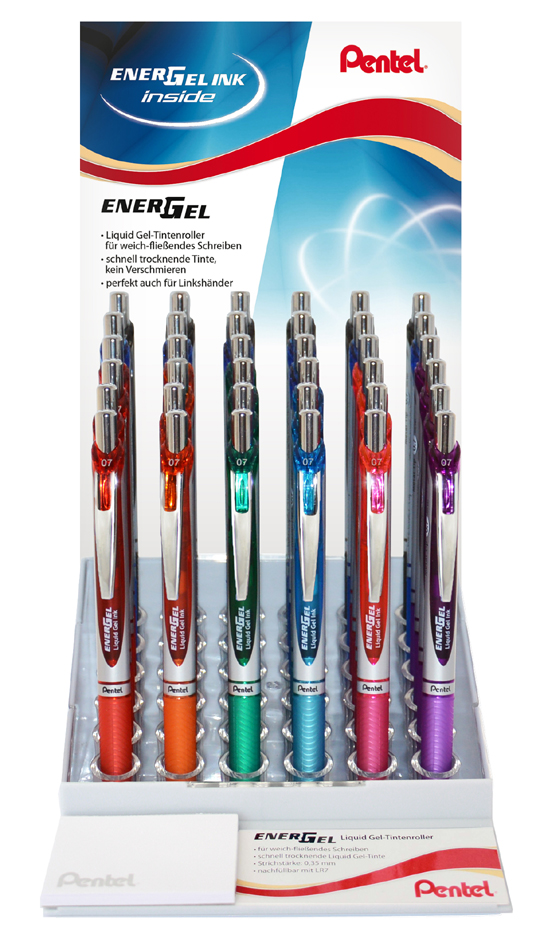 Pentel Liquid Gel-Tintenroller Energel BL77, im 36er-Display von Pentel