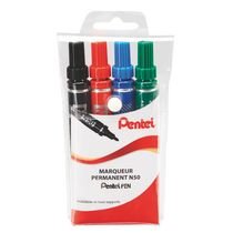 Pentel Marker Permanent konische Spitze Pochette de 4 Schwarz/Blau/Rot/Grün von Pentel