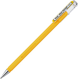Pentel Mattehop Gelschreiber 0,5 mm, Schreibfarbe: gelb, 1 St. von Pentel