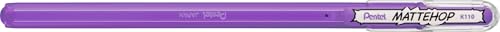 Pentel Mattehop K110V Gelroller mit hochdeckender Tinte in mattem Finish, 1.0 mm, hellviolett (1 Stück) von Pentel