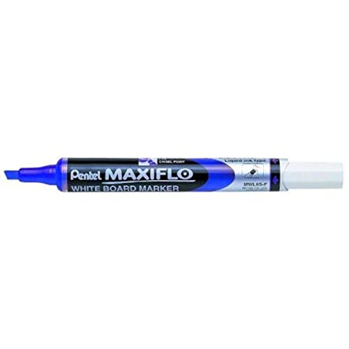 Pentel Maxiflo Green Label Whiteboardmarker mit abgeschrägter Spitze blau von Pentel