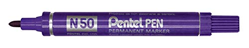 Pentel N50 Permanent-Marker Rundspitze mit Aluminium Schaft Wasserdicht Tinte – Violet von Pentel