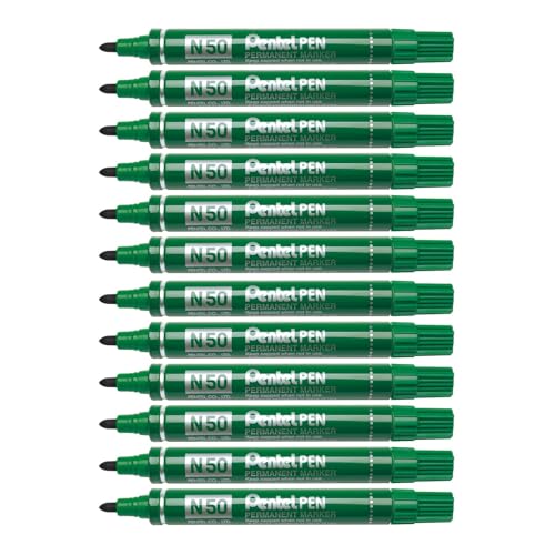 Pentel N50 Permanentmarker Rundspitze 1,5-2 mm Strichbreite 12 Stück grün Pentel N50 Permanentmarker Rundspitze 1,5-2 mm Strichbreite 12 Stück grün von Pentel