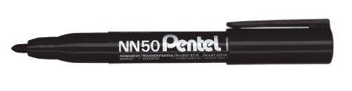 Pentel NN50-AO Permanent-Marker Marking Onyx 1891, Keilspitze Schwarz von Pentel
