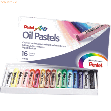 Pentel Ölpastellkreide VE= 16 Farben von Pentel