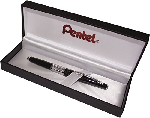 Pentel P1035-A-BOX Kerry Federmäppchen in Geschenkbox, Etuisfarbe schwarz, hochwertiges Metalletui, 0,5 mm von Pentel