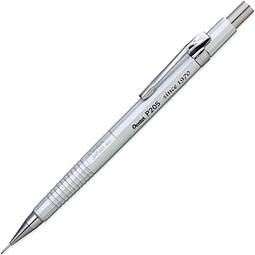 Pentel P205-1Z Druckbleistift, automatisch, 0,5 mm Mine, silberfarben, 1 Stück von Pentel