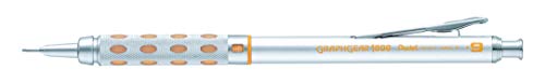 Pentel PG1019-G GraphGear1000 Druckbleistift 0,9 mm Strichstärke, Edelstahlgehäuse mit Härtegradindikator, duale Griffzone, voll versenkbare 4 mm Minenführung, Radierer (Z2-1N), 12 Stück von Pentel