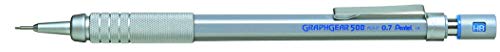 Pentel GraphGear500 PG517 Druckbleistift mit Metall-Griffzone, 0.7 mm, Härtegrad HB (12 Stück) von Pentel