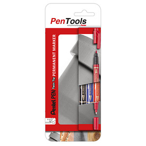 Pentel PenTool N75W-PRO3ABCEU Permanentmarker farbsortiert 0,3 - 1,2 mm, 3 St. Pentel PenTool N75W-PRO3ABCEU Permanentmarker farbsortiert 0,3 - 1,2 mm, 3 St. von Pentel