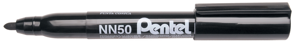 Pentel Permanent-Marker GREEN-LABEL NN50, schwarz von Pentel