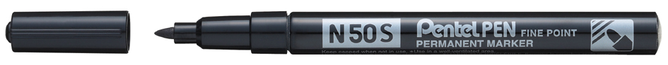 Pentel Permanent-Marker N50S, Rundspitze fein, schwarz von Pentel