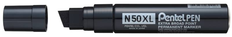 Pentel Permanent-Marker N50XL, Keilspitze breit, schwarz von Pentel