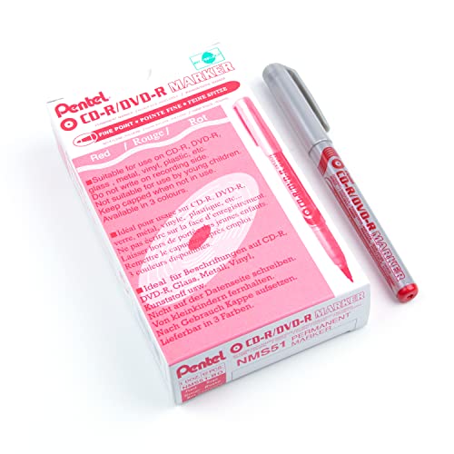 Pentel Permanentmarker für CD oder DVD, Rot Pentel Permanentmarker für CD oder DVD, Rot von Pentel