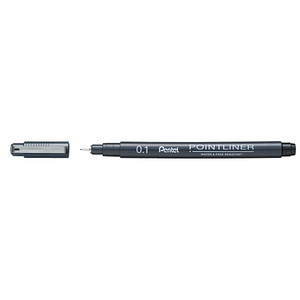 Pentel Pointliner Fineliner schwarz 0,1 mm, 1 St. von Pentel