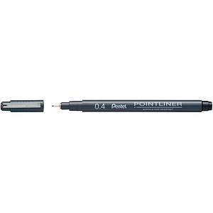 Pentel Pointliner Fineliner schwarz 0,4 mm, 1 St. von Pentel