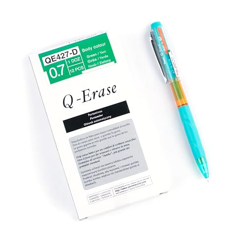 Pentel Q-Erase QE427 Druckbleistift mit herausdrehbarem Radierer, 0.7 mm, Härtegrad HB (12 Stück) von Pentel