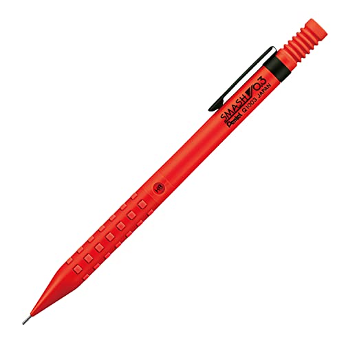 Pentel Q1005-N Smash Druckbleistift, 0,5 mm, dunkelgrau (rot) von Pentel