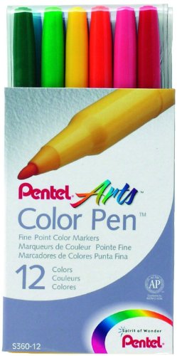 Pentel S360 – 12 Mehrfarbig Filzstift – Stifte (Mehrfarbig, Mehrfarbig) von Pentel