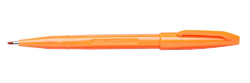 Pentel S520-F Sign Pen Faserschreiber, 0,8 mm Strichstärke, orange, 12er Pack von Pentel