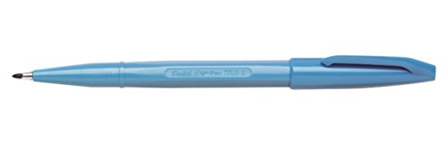 Pentel S520-S Sign Pen Faserschreiber, 0,8 mm Strichstärke, hellblau, 12er Pack von Pentel