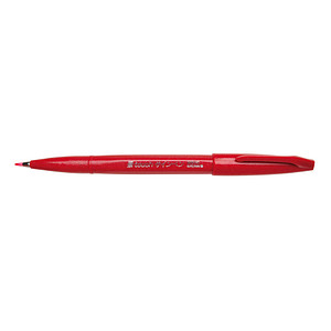 Pentel SES15C-B Brush-Pen rot, 1 St. von Pentel