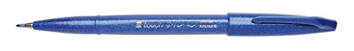 Pentel SES15C-C Faserschreiber mit Flexibler Pinsel-ähnlicher Spitze blau von Pentel