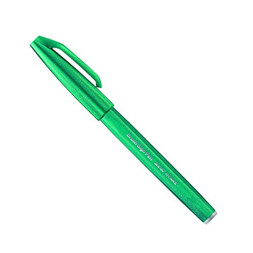 Pentel SES15C-D3X Brush Sign Pen türkis, Faserschreiber, pinselähnliche Spitze, 10 Stück von Pentel