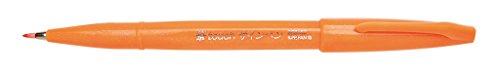 Pentel SES15C-F Faserschreiber mit Flexibler Pinsel-ähnlicher Spitze orange von Pentel