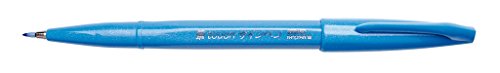 Pentel SES15C-S Faserschreiber mit Flexibler Pinsel-ähnlicher Spitze hellblau von Pentel