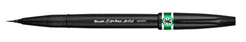 Pentel SESF30C-DX Brush Sign Pen Artist - Pinselstift mit extra feiner Pinsel-Spitze, 1 Stück grün von Pentel