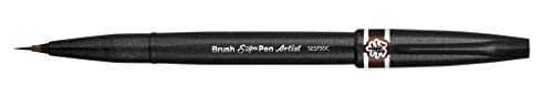 Pentel SESF30C-EX Brush Sign Pen Artist - Pinselstift mit extra feiner Pinsel-Spitze, 1 Stück braun von Pentel