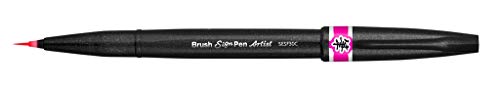 Pentel SESF30C-PX Brush Sign Pen Artist - Pinselstift mit extra feiner Pinsel-Spitze, 1 Stück pink von Pentel