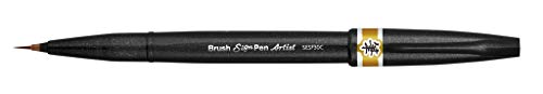Pentel SESF30C-YX Brush Sign Pen Artist - Pinselstift mit extra feiner Pinsel-Spitze, 1 Stück ocker von Pentel