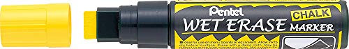 Pentel SMW56-G Kreidemarker Wet Erase Jumbo, Keilspitze 3,5-10,5 mm, gelb von Pentel