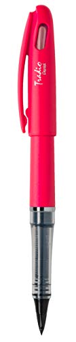 Pentel TRJ98P-A Federstifte, Neon, mittlere Spitze, 0,4-0,7 mm, Rosa, 12 Stück von Pentel