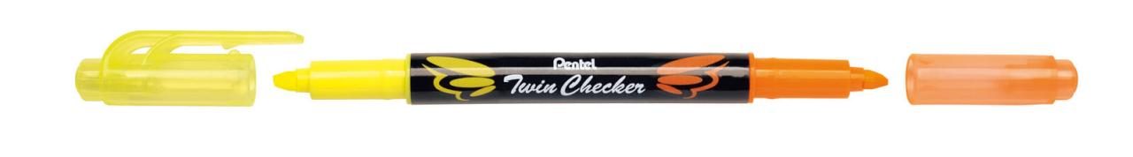 Pentel Textmarker Twin Checker Mehrfarbig von Pentel