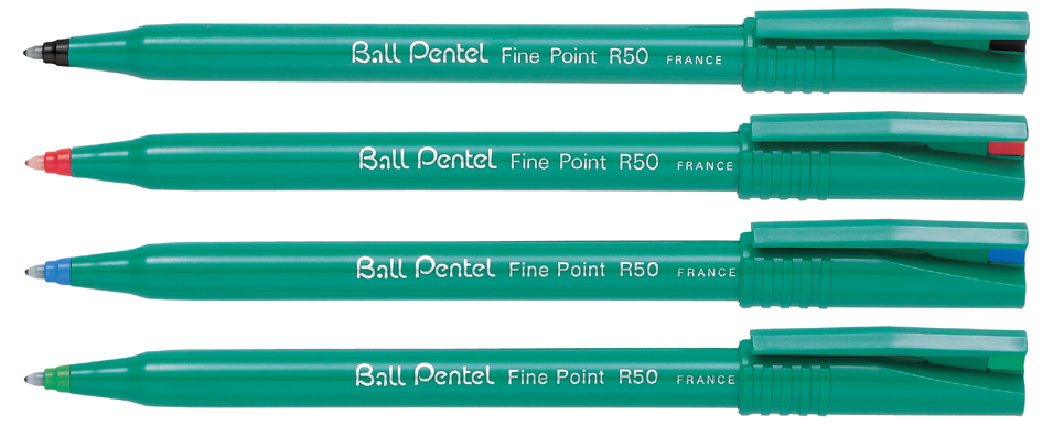 Pentel Tintenroller Ball Pentel R50, blau - Recycology von Pentel