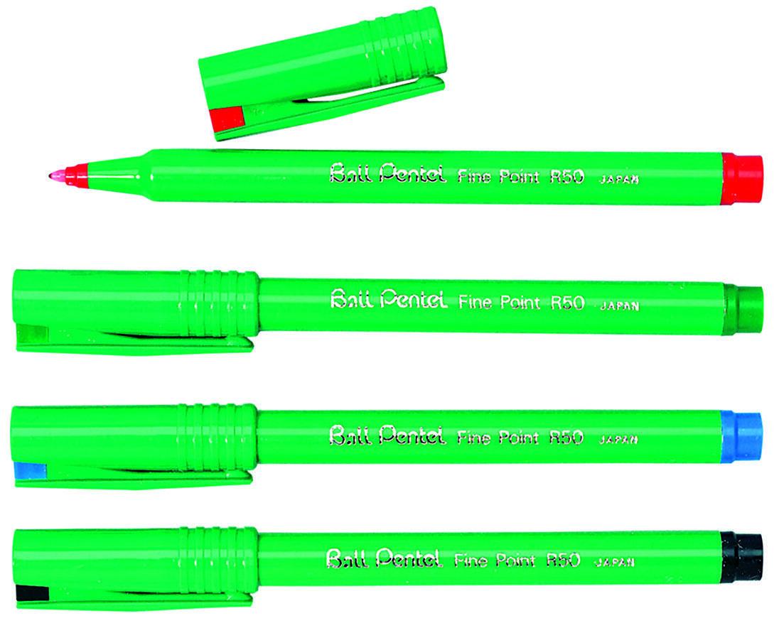 Pentel Tintenroller Ball-Pentel R50 gruen 0.4 mm Grün von Pentel