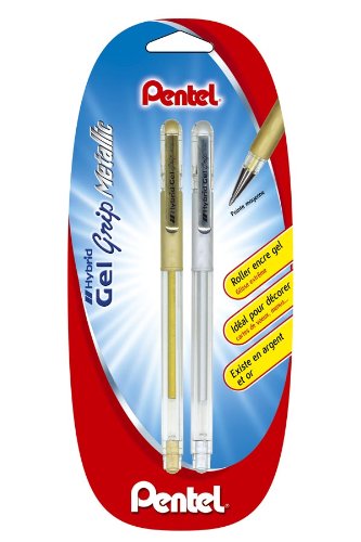 Pentel Tintenroller mit Geltinte, 0,8 mm 2 Stück Or et Argent von Pentel