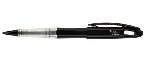 Pentel Tradio 12 Stück Filzstifte Feder wiederaufladbar Tinte schwarz Körper Nagellack schwarz von Pentel