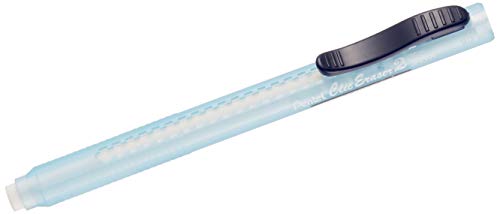 Pentel ZE11T-C ClicEraser 2" Radierstift, nachfüllbar mit ZER-2, Gehäuse semi-transparent blau, 1 Stück von Pentel