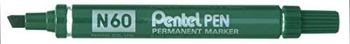 personalisierbar Pentel 10 Stück Meißel Point Marker – grün (12 Stück) von Pentel