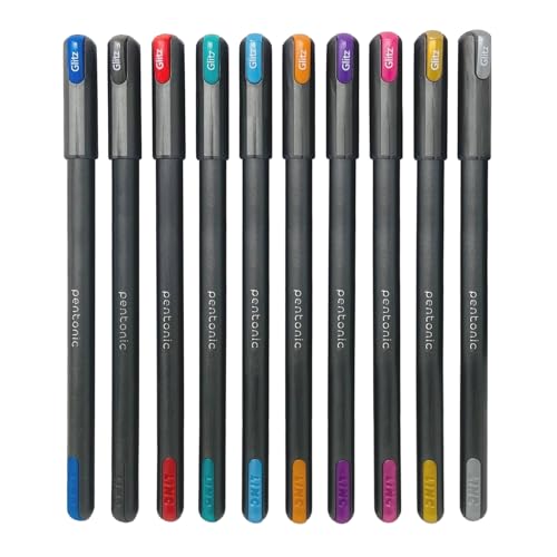 Pentonic Glitz 1,0 mm mehrfarbiger Glitzer-Gelschreiber, mehrfarbige Tinte, Set mit 10 Stück Pentonic Glitz 1,0 mm mehrfarbiger Glitzer-Gelschreiber, mehrfarbige Tinte, Set mit 10 Stück von Pentonic